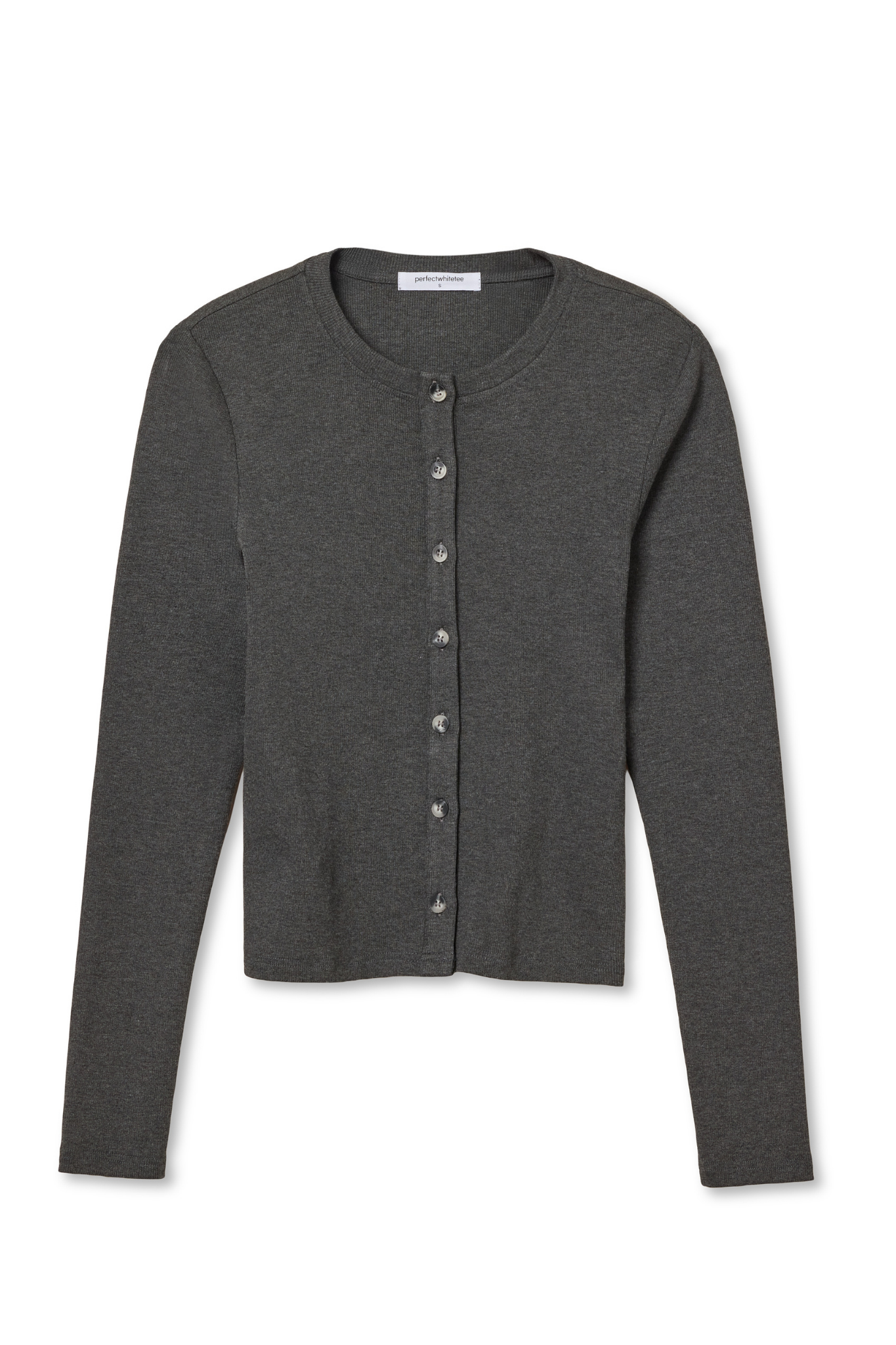Maureen Charcoal Luxe Rib Cardigan