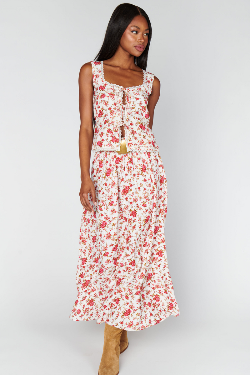 Adrianna Southern Roses Maxi Skirt