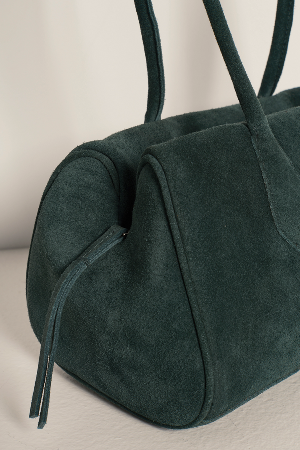 Sierra Emerald Suede Shoulder Bag