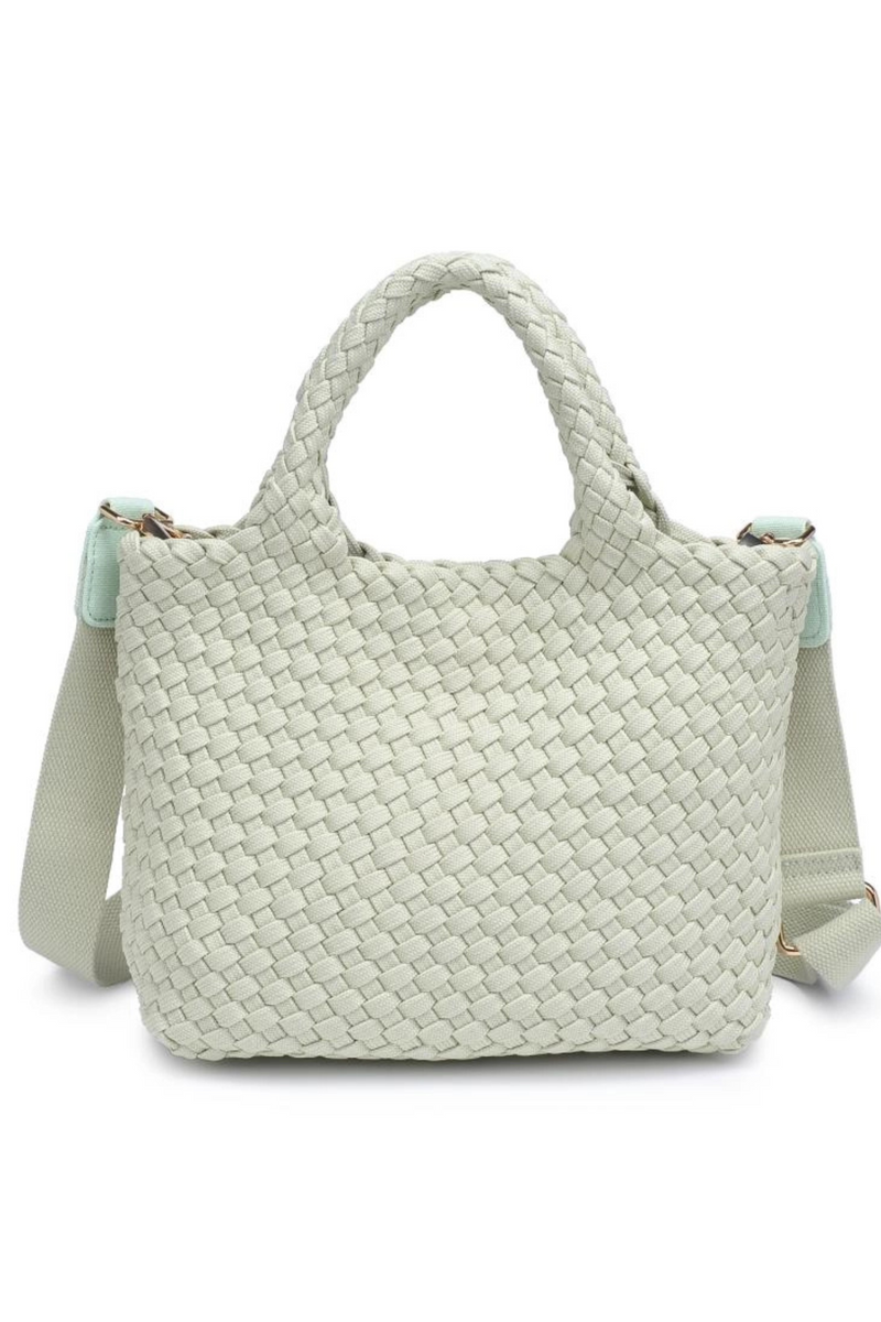 Sky's The Limit Small Pistachio Laced Up Tote