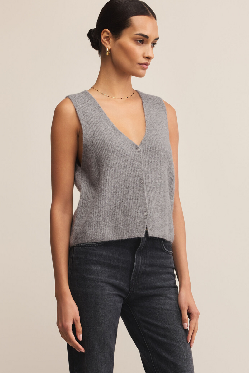 Bryce Heather Grey Sweater Vest