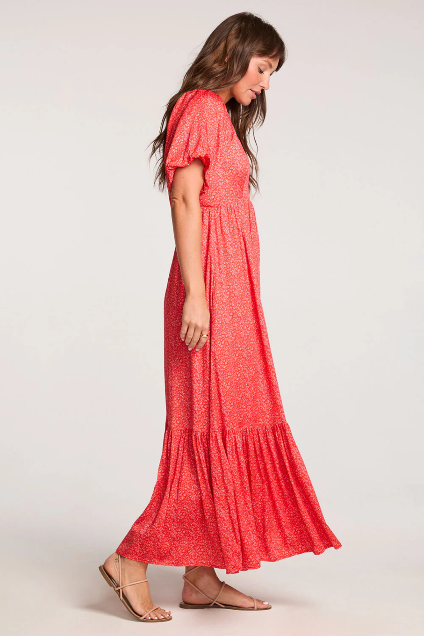 Mela Vintage Red Midi Dress