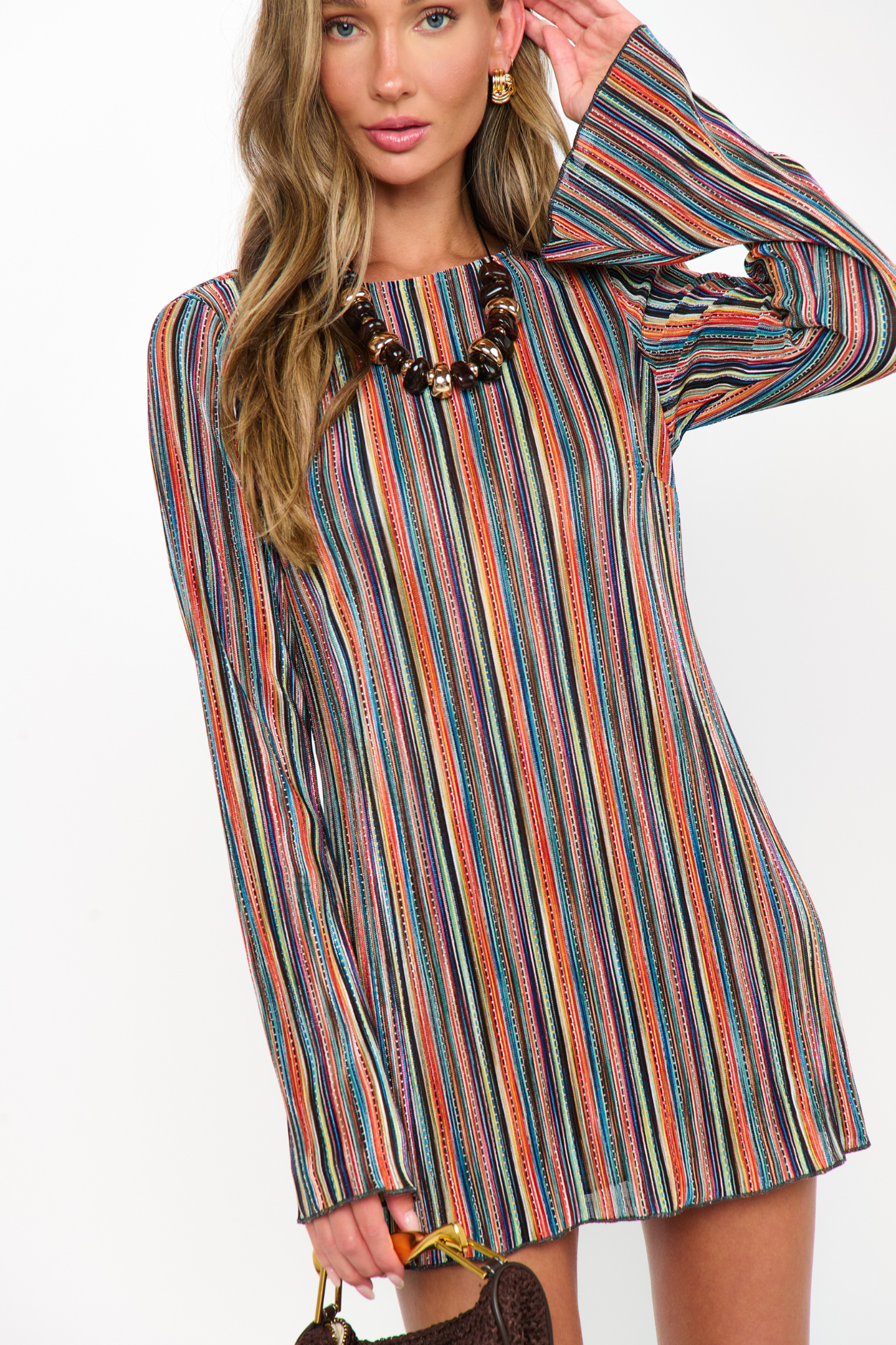 Drifter Sundown Stripe Knit Mini Dress