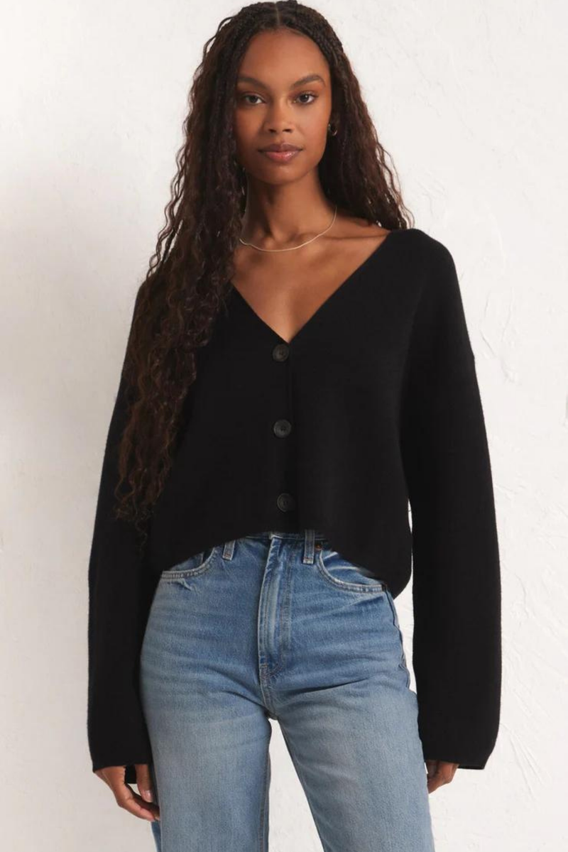 Estelle Black Knit Cardigan