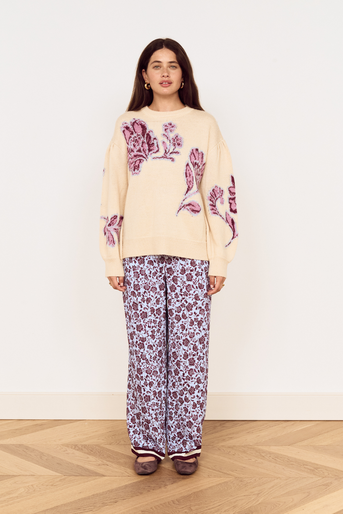 Romy Lilac Floral Pants