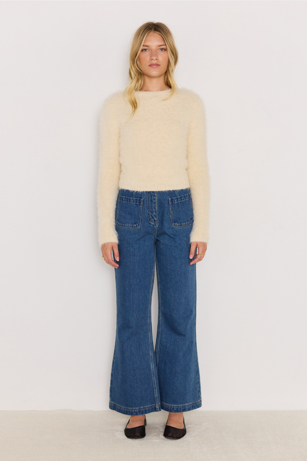 Irena Cream Fluffy Sweater