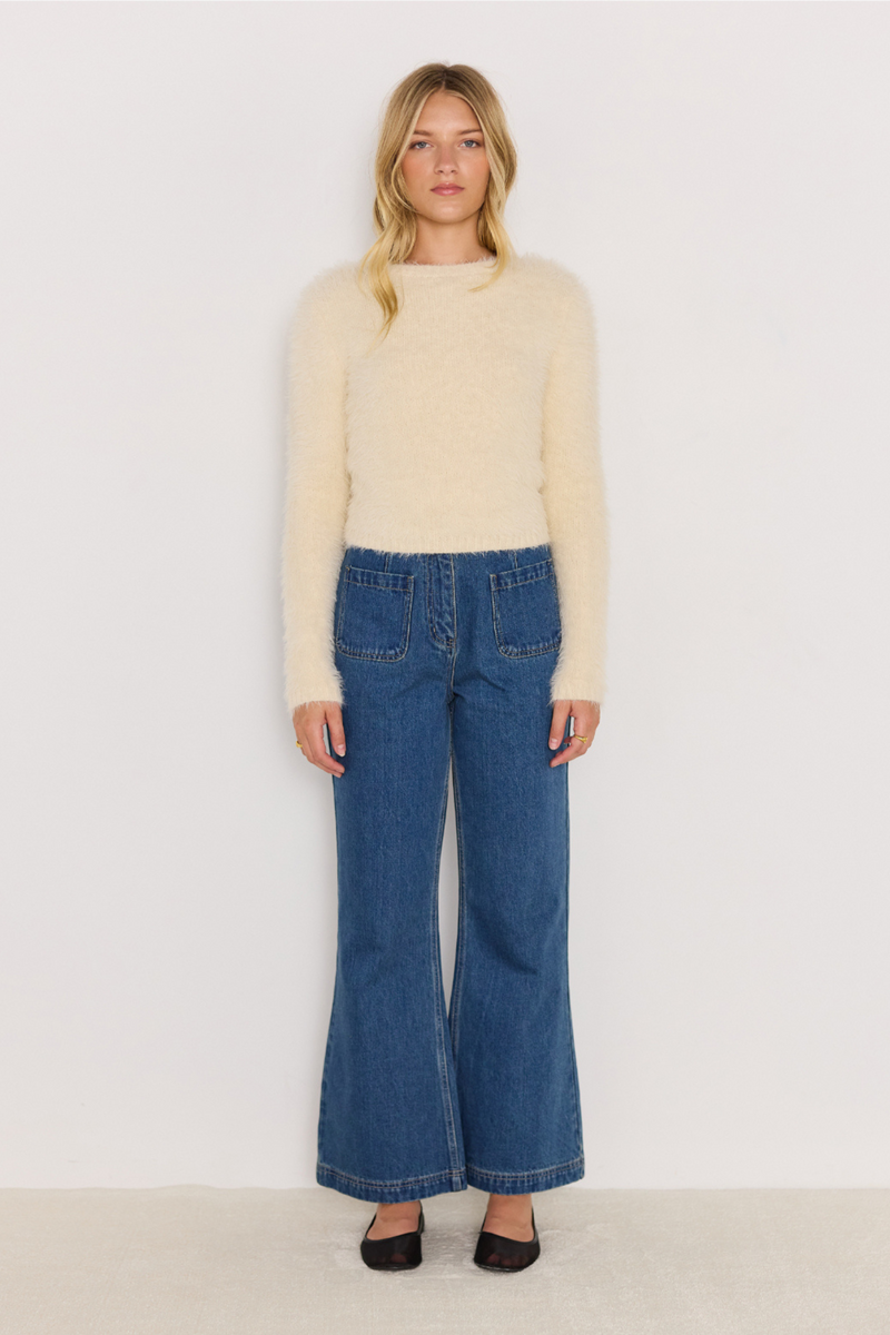 Irena Cream Fluffy Sweater