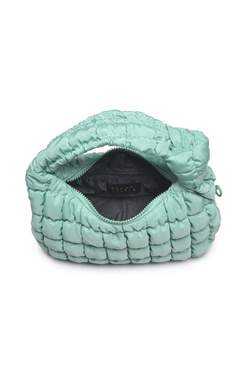 Radiance Pistachio Quilted Nylon Crossbody