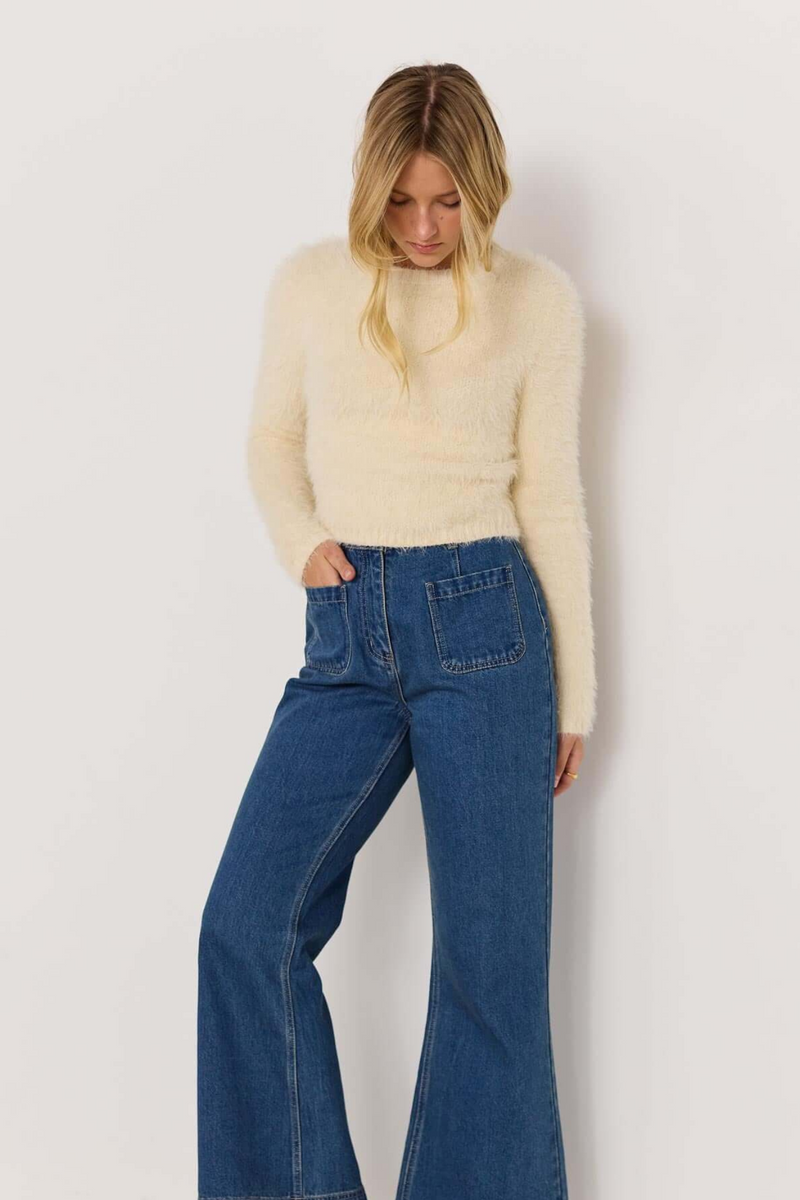 Irena Cream Fluffy Sweater