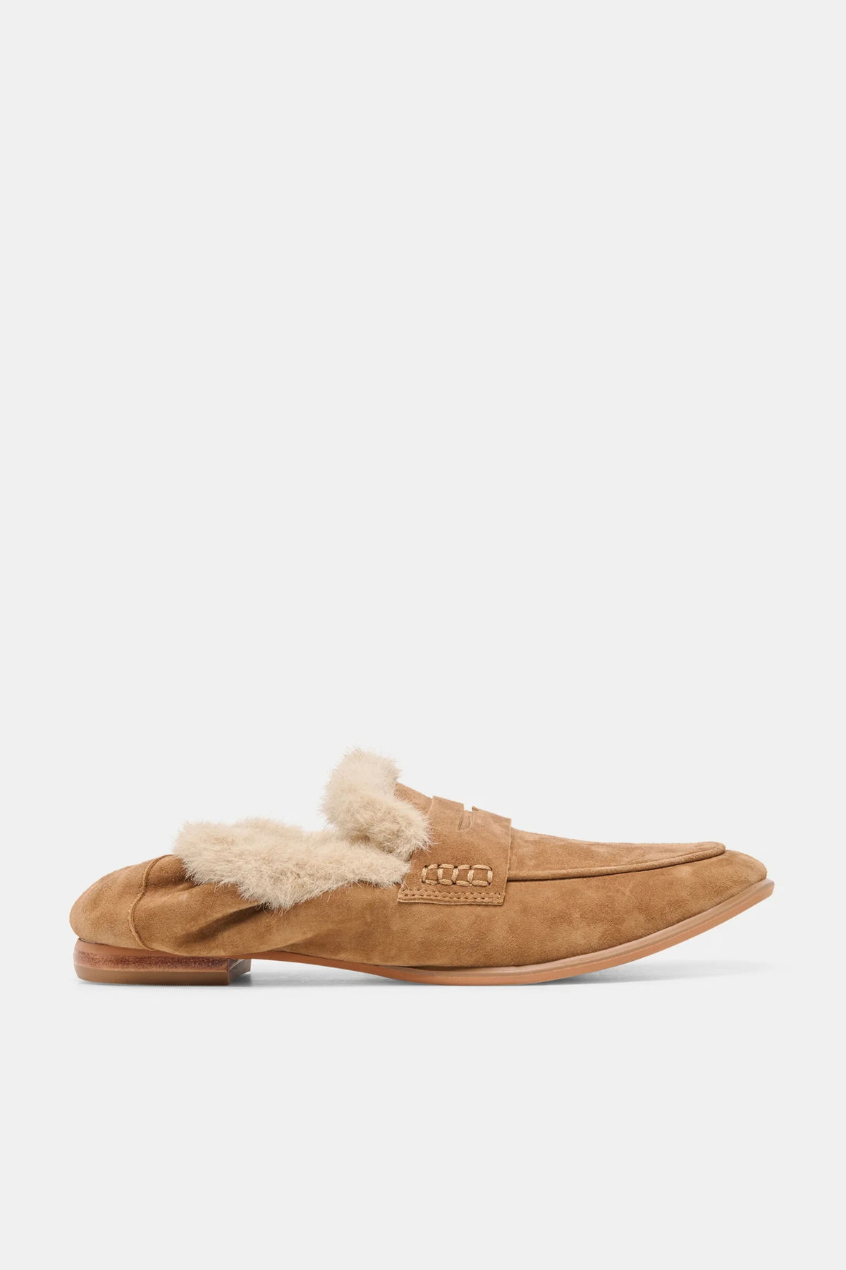 Cloey Lt Brown Suede Plush Loafer