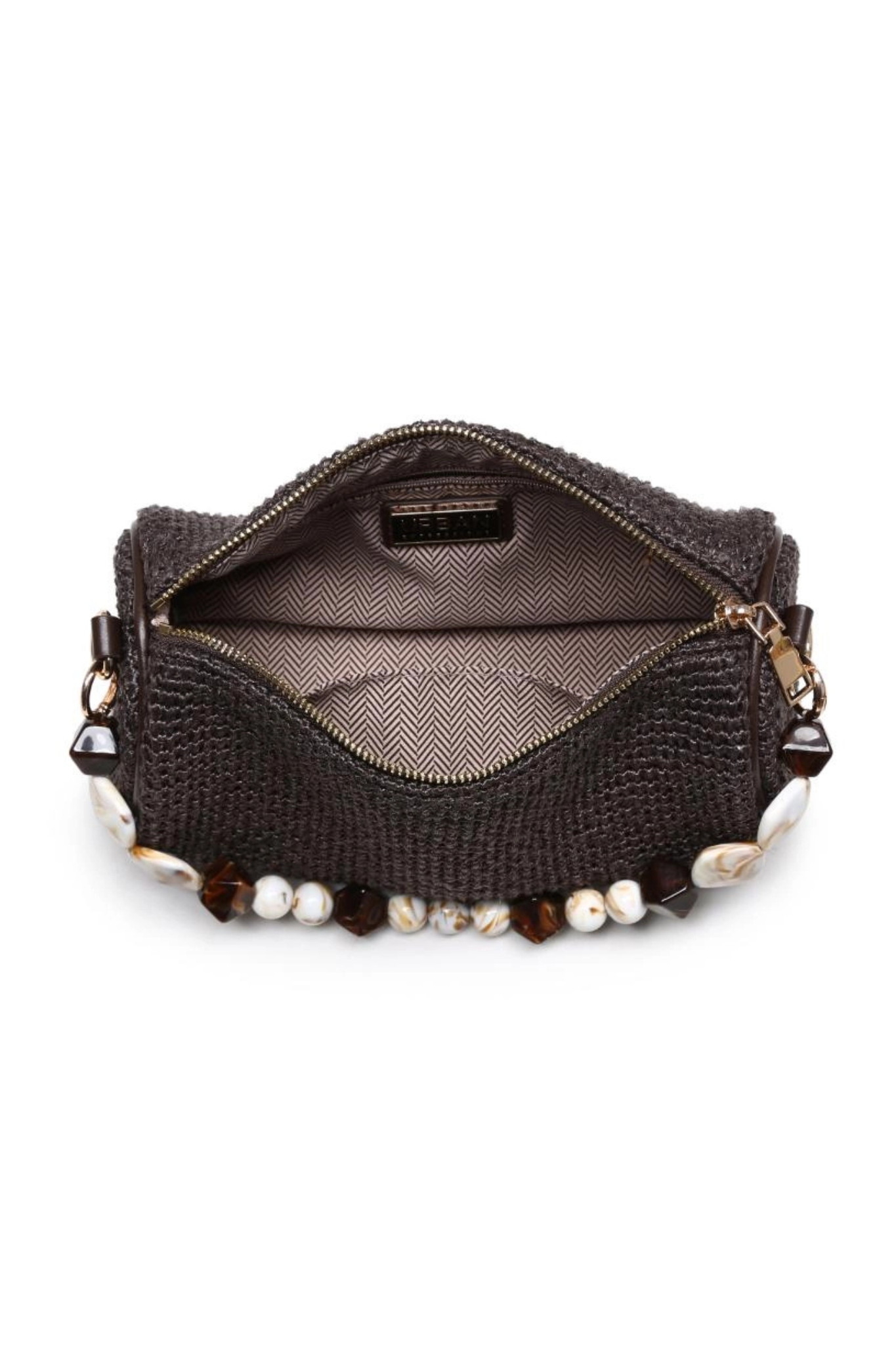 Rachel Chocolate Straw Clutch