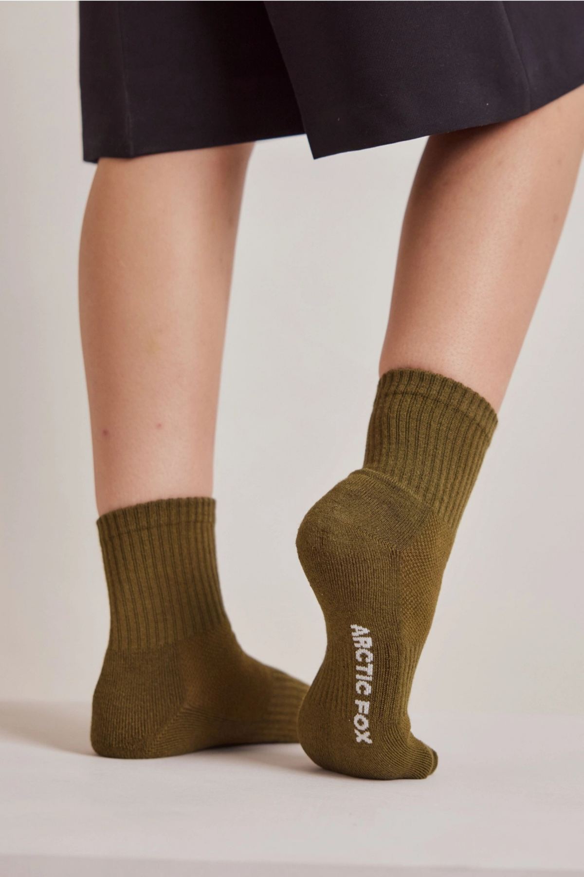 Dark Olive Shortie Everyday Socks