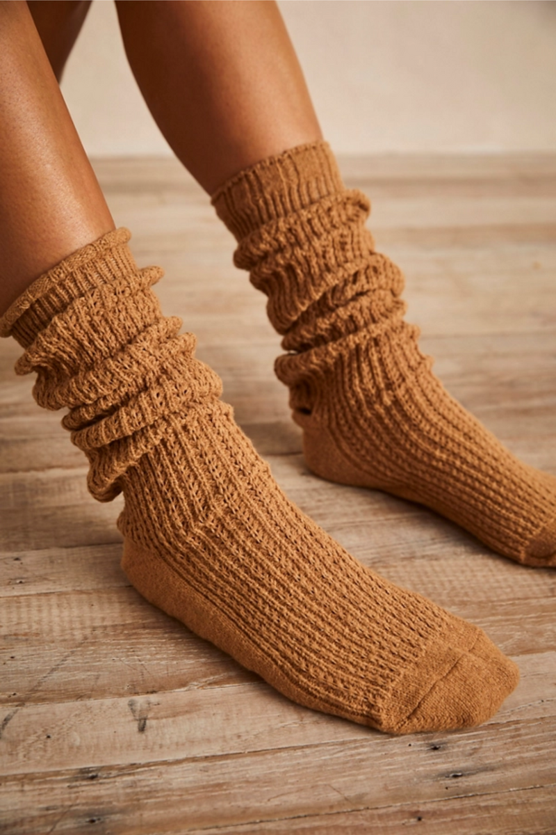 Camel Staple Slouch Socks