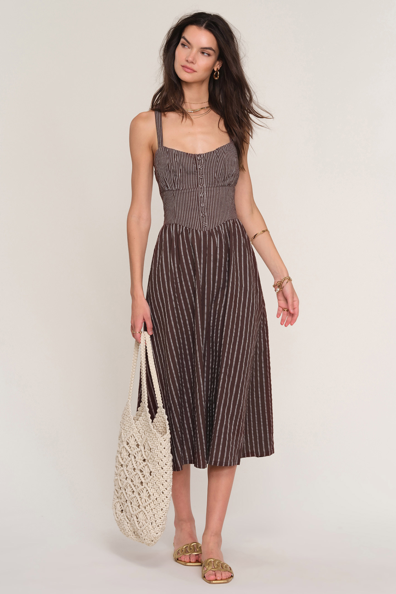 Klimt Espresso Midi Dress