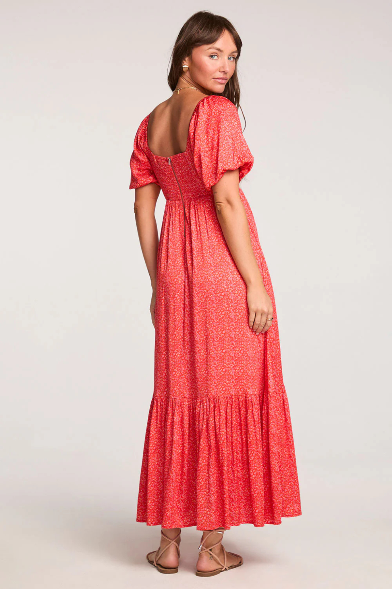 Mela Vintage Red Midi Dress