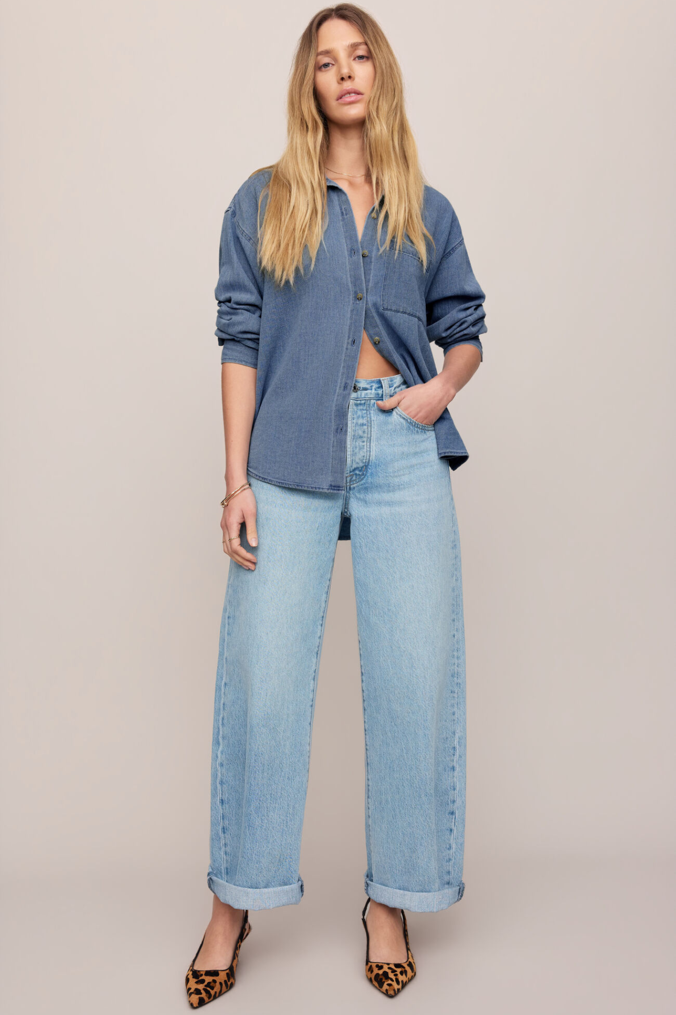 Show Off Indigo Bloom High Rise Bowed