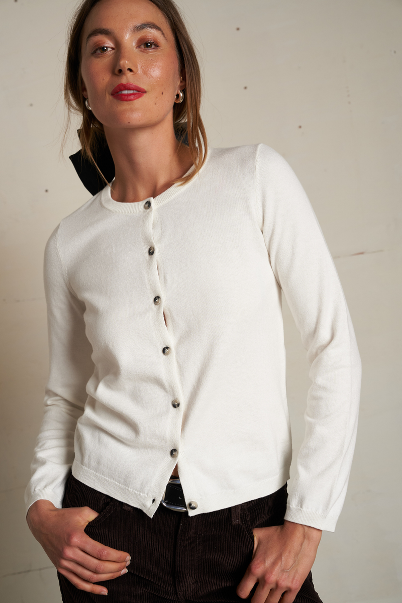Moira Sugar Cotton Cashmere Cardigan