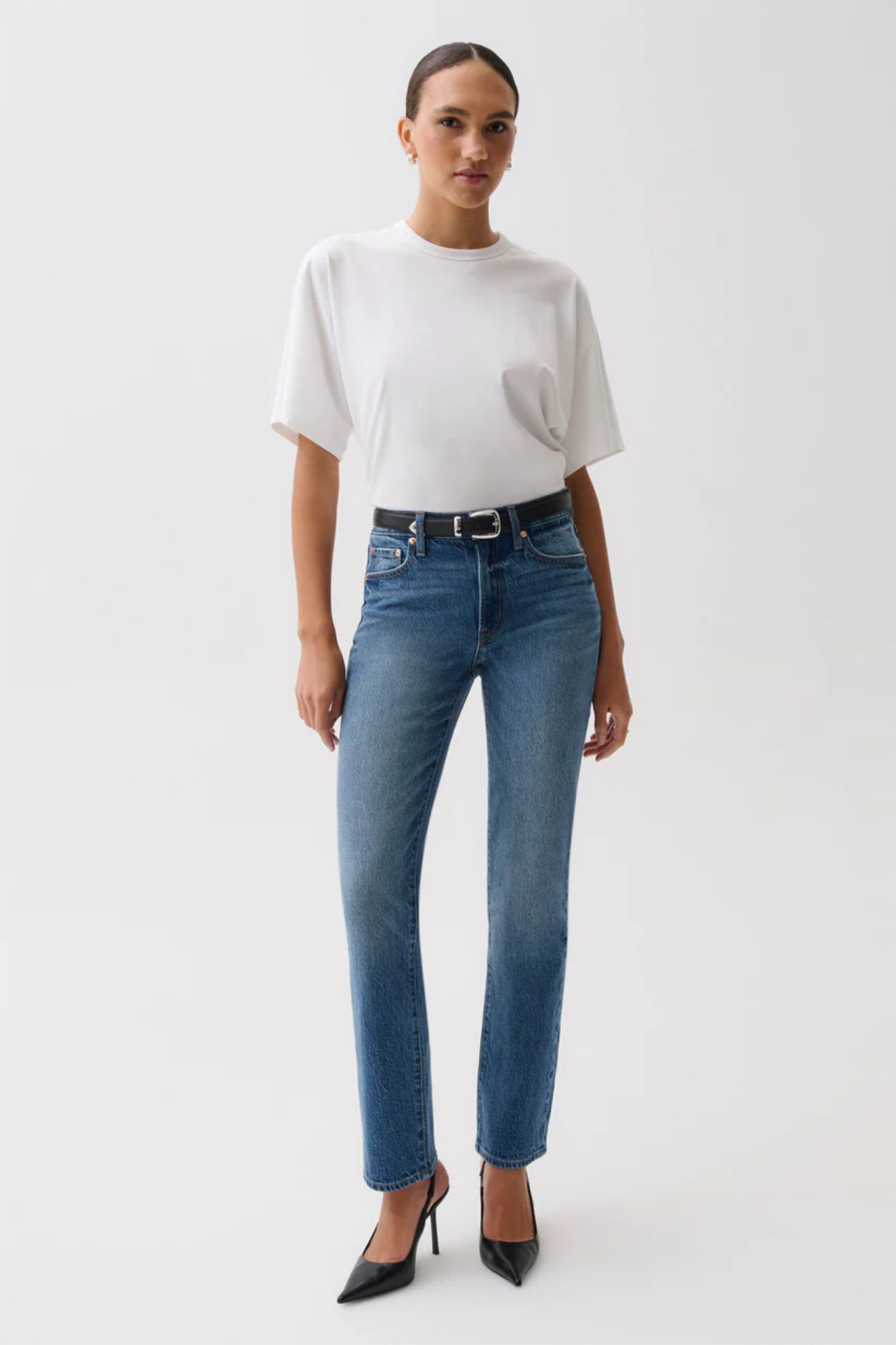 Aleks Sea Salt Mid Rise Straight