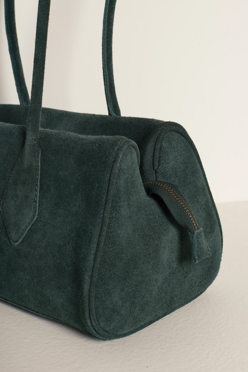 Sierra Emerald Suede Shoulder Bag