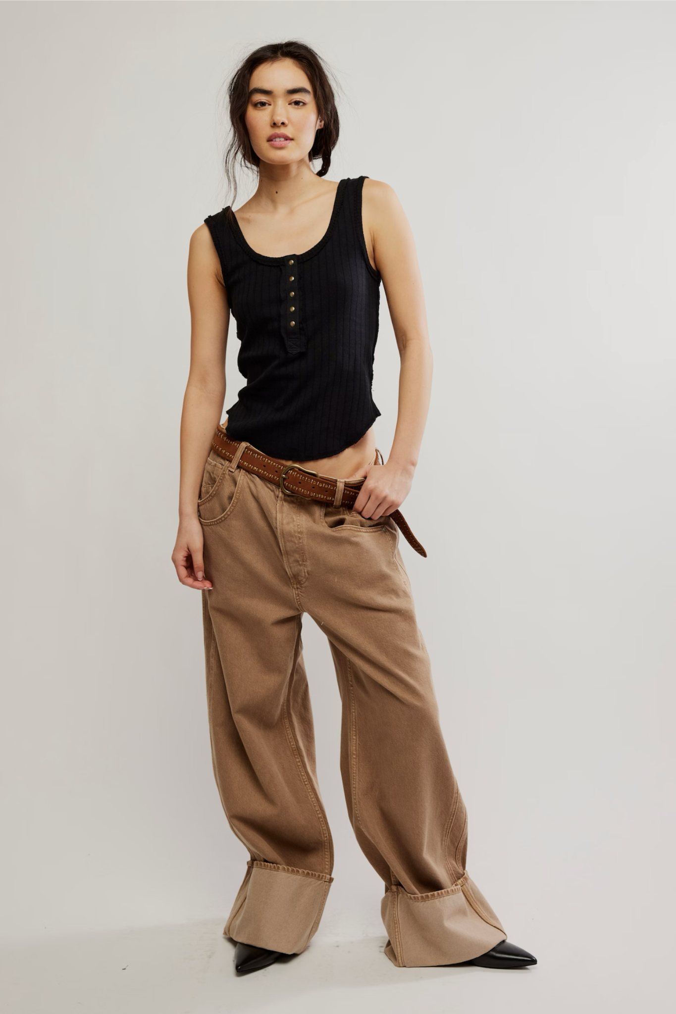 Bryson Black Henley Tank