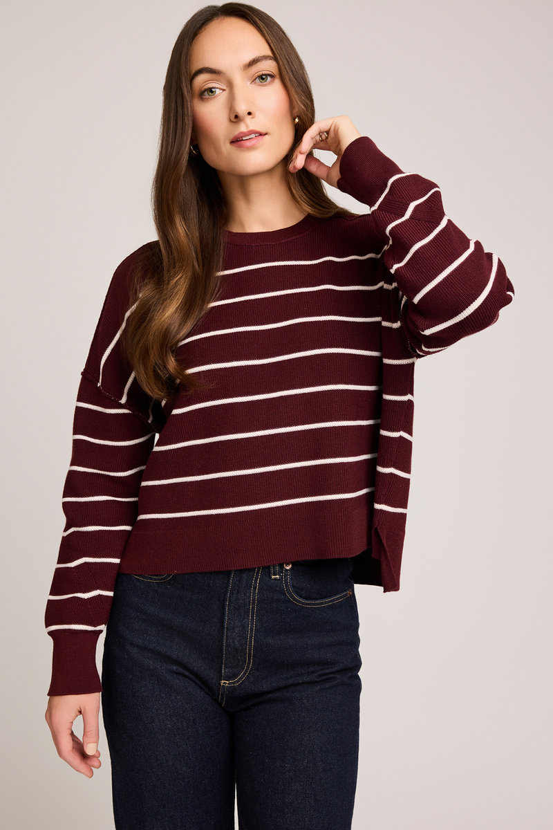 Echo Merlot Stripe Sweater