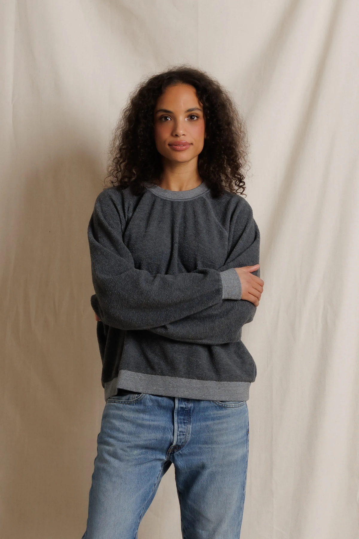 Ziggy Oversized Dark Heather Grey Pullover