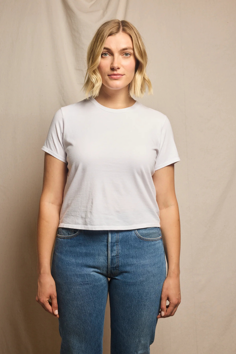 Springsteen White Baby Tee