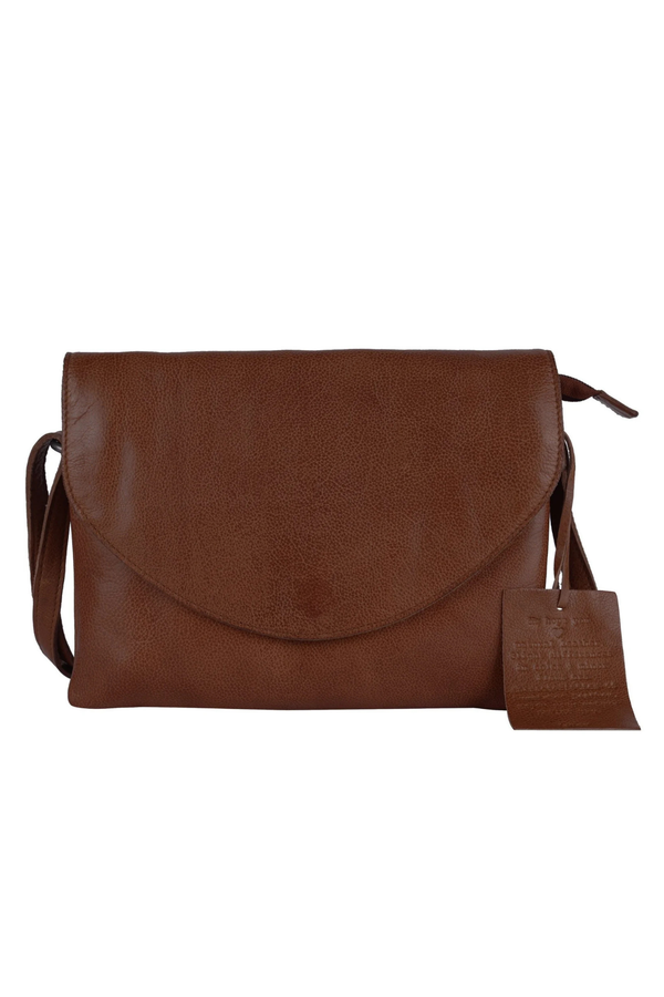 Marcus Brown Leather Crossbody Bag