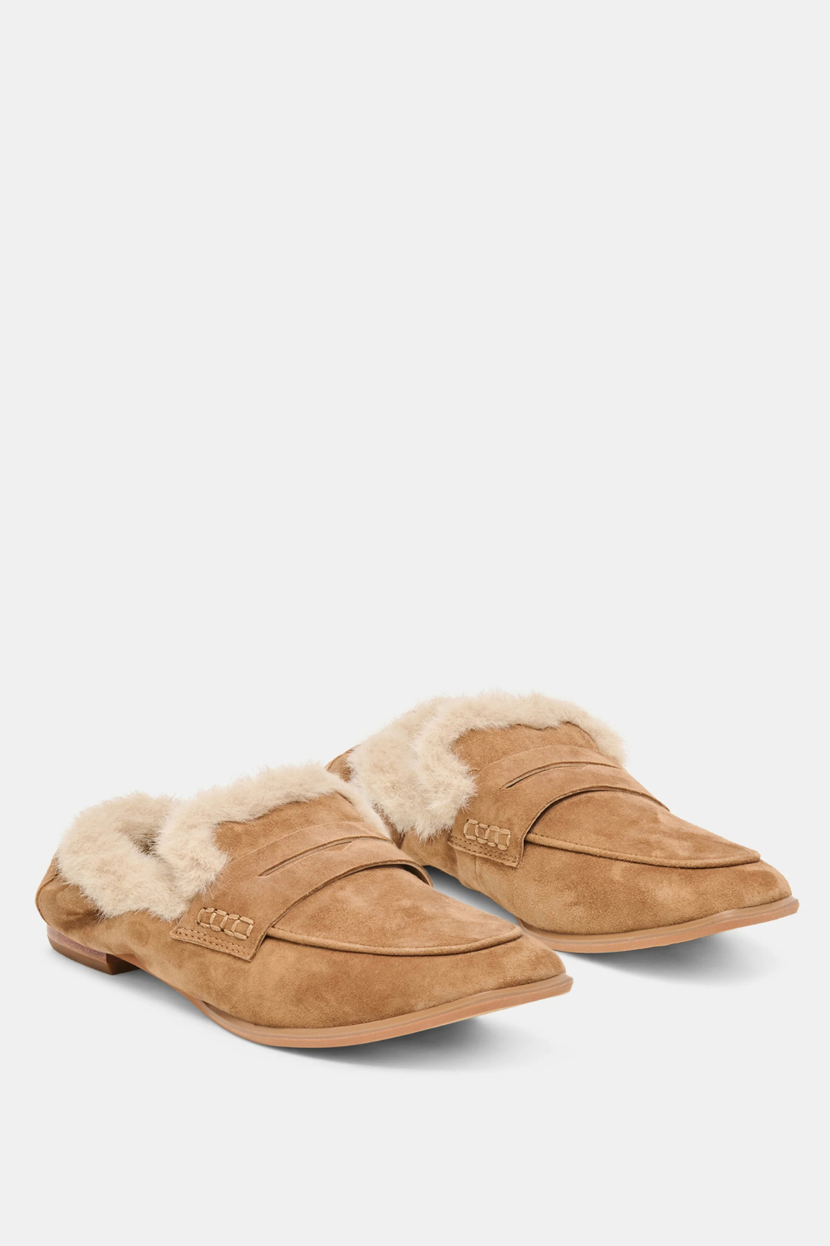 Cloey Lt Brown Suede Plush Loafer