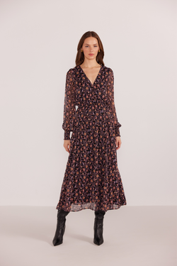 Regal Ditsy Floral Midi Dress