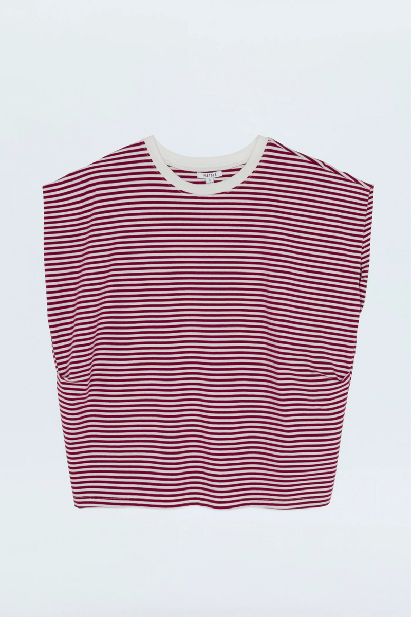 Trina Sangria Stripe Tee