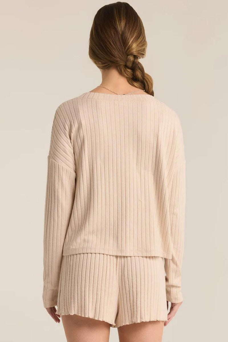 Mara Oatmeal Cardigan Top