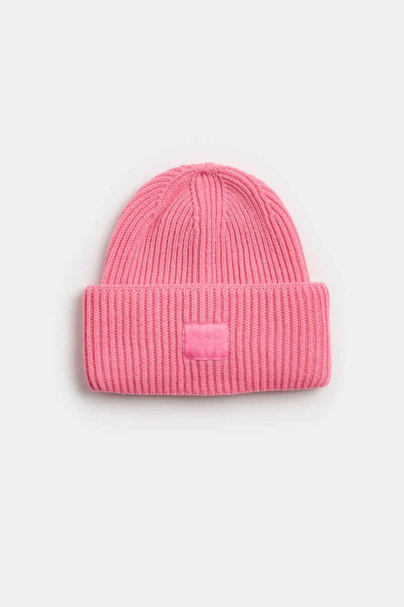 Sachet Pink Ribbed Knit Beanie