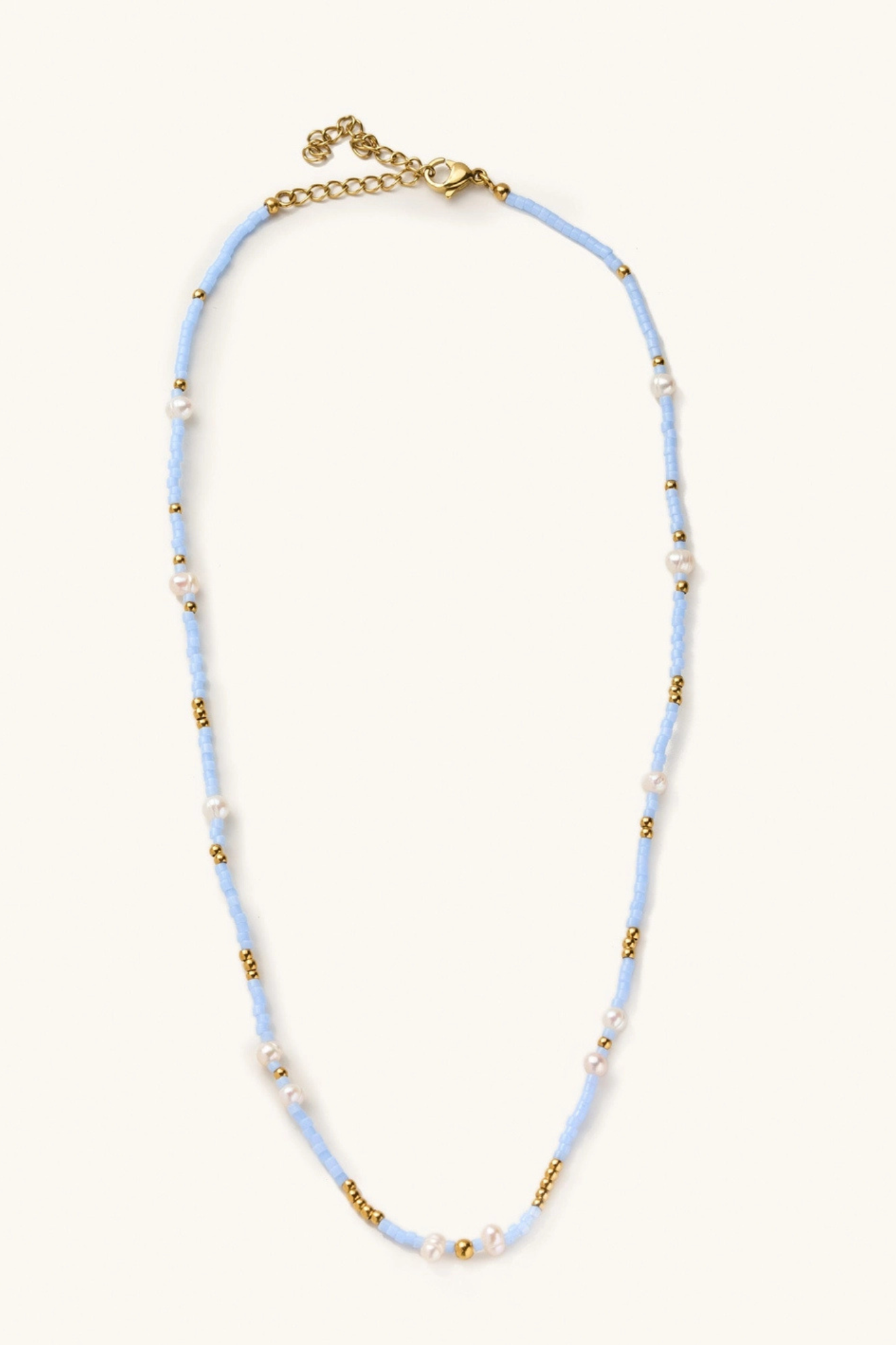 Lucid Blue Mini Beaded Necklace