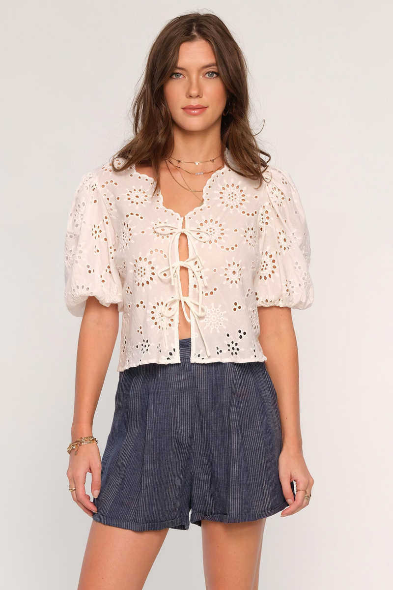 Roxana Eggshell Top