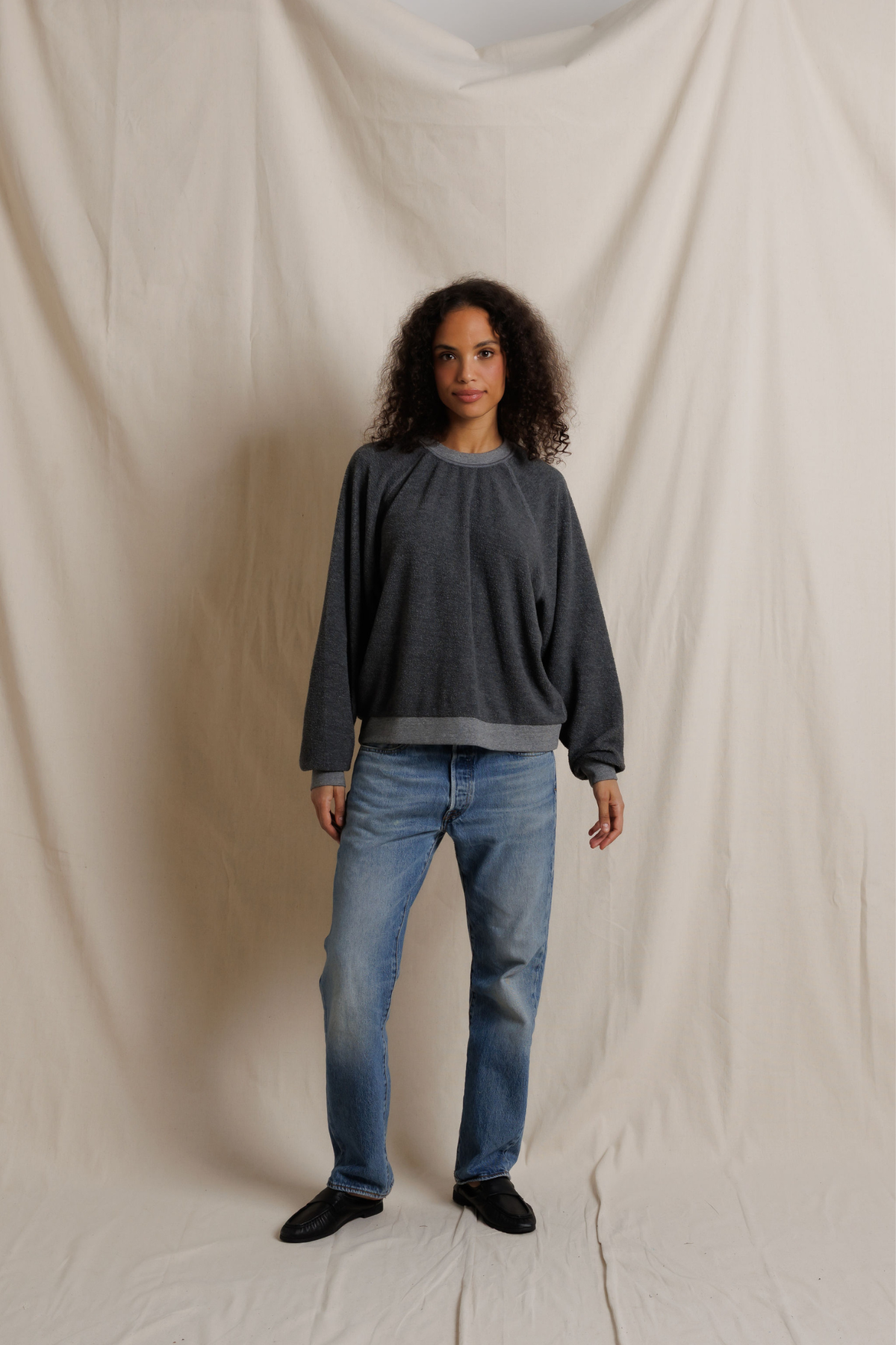 Ziggy Oversized Dark Heather Grey Pullover