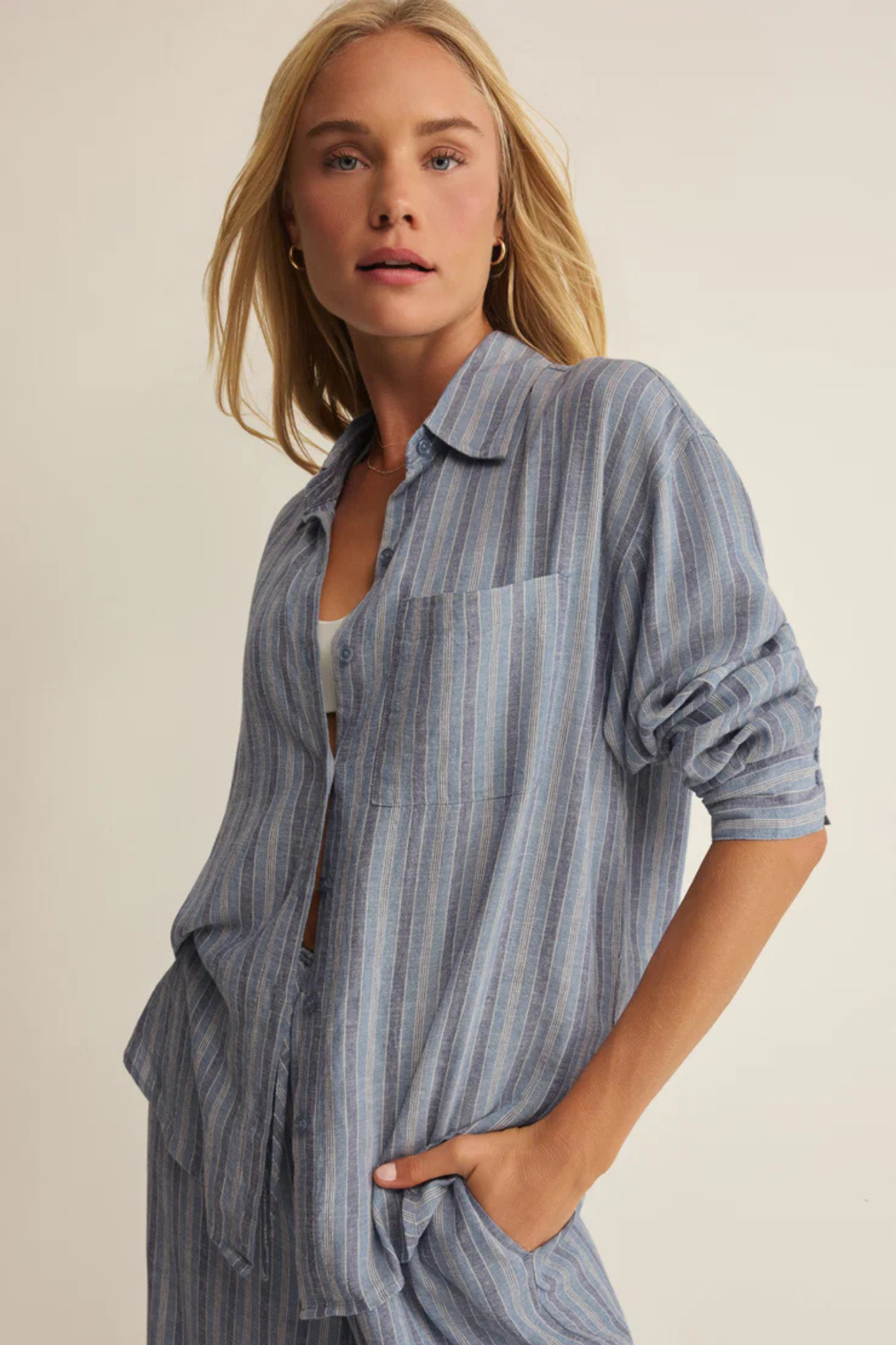 Perfect Indigo Striped Top