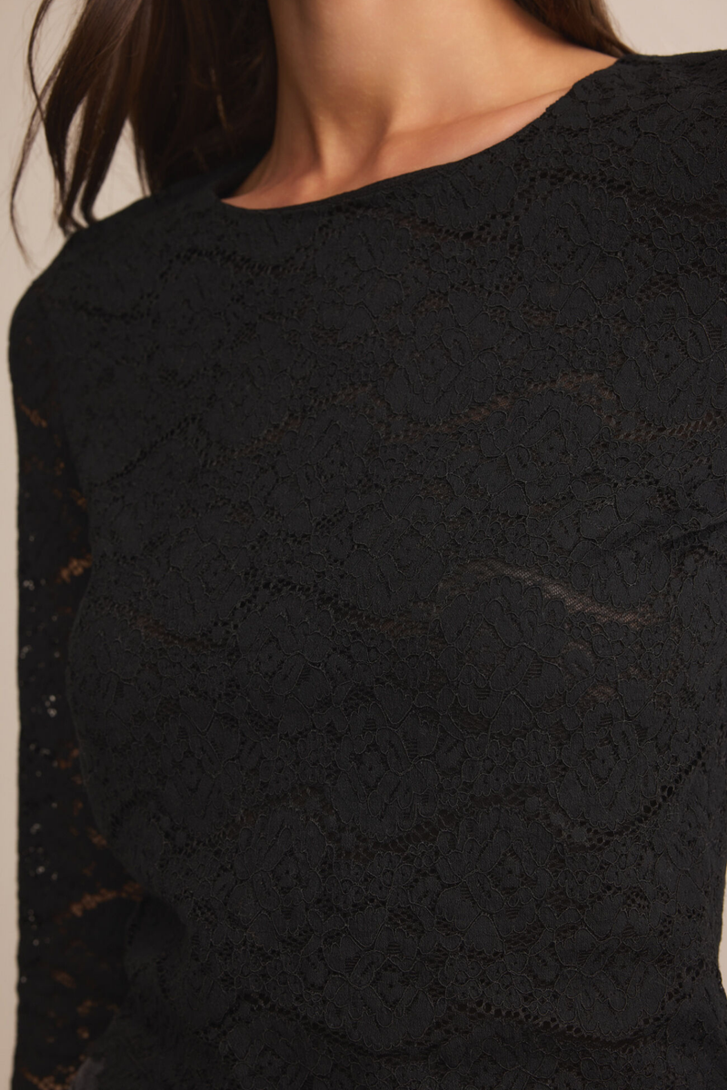 Aurora Black Lace Top