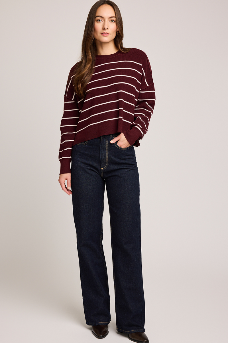 Echo Merlot Stripe Sweater