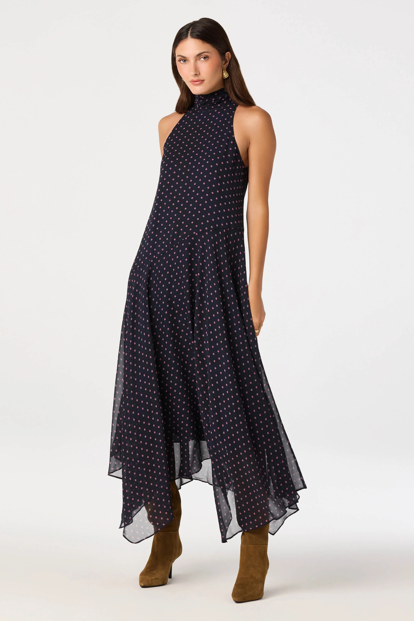 Tiana Polka Dot Midi Dress