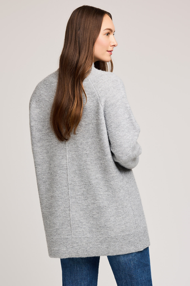 Lena Heather Grey Tunic Sweater