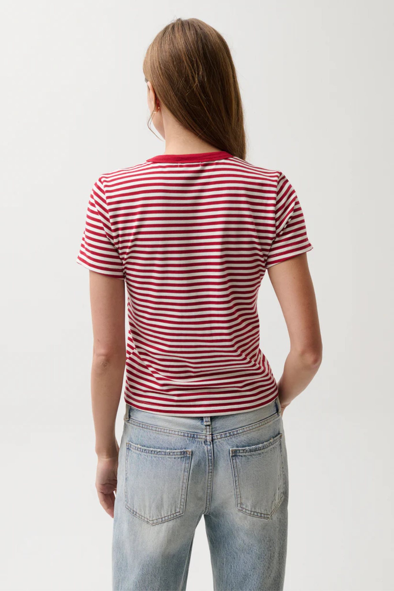 Alba Racer Red Striped Tee