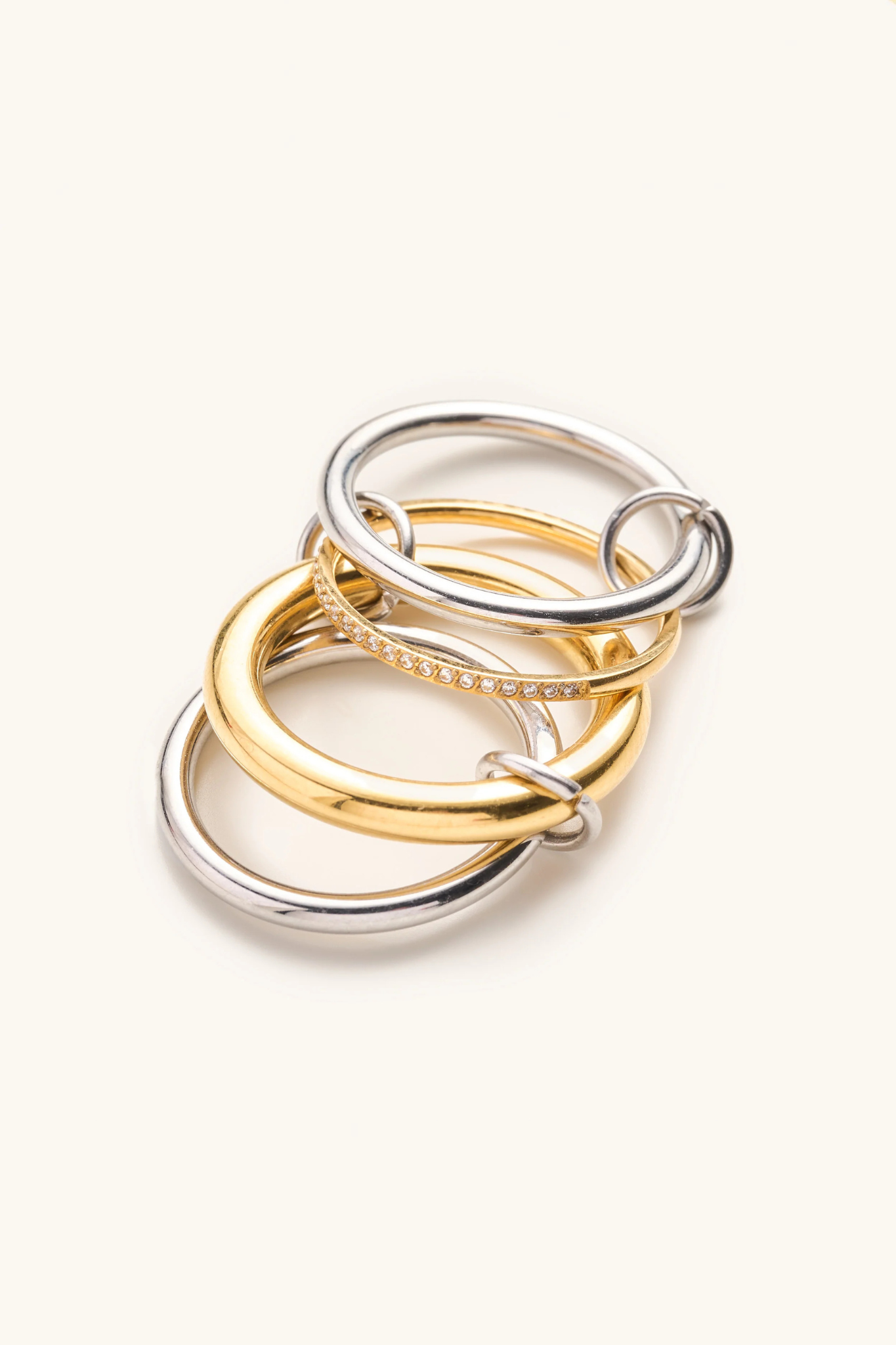 Olivia Mixed Metal Stacked Ring Set