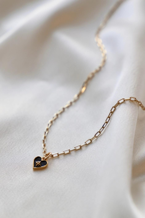 Black Heart Necklace