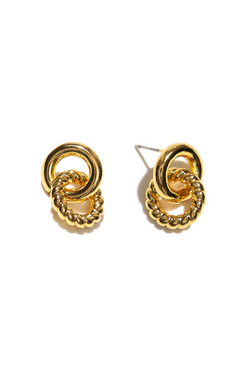 Gold Smooth and Twist Studs
