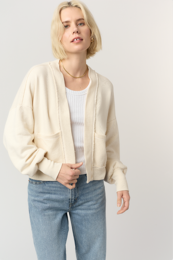 Boulder Cream Thermal Cardigan