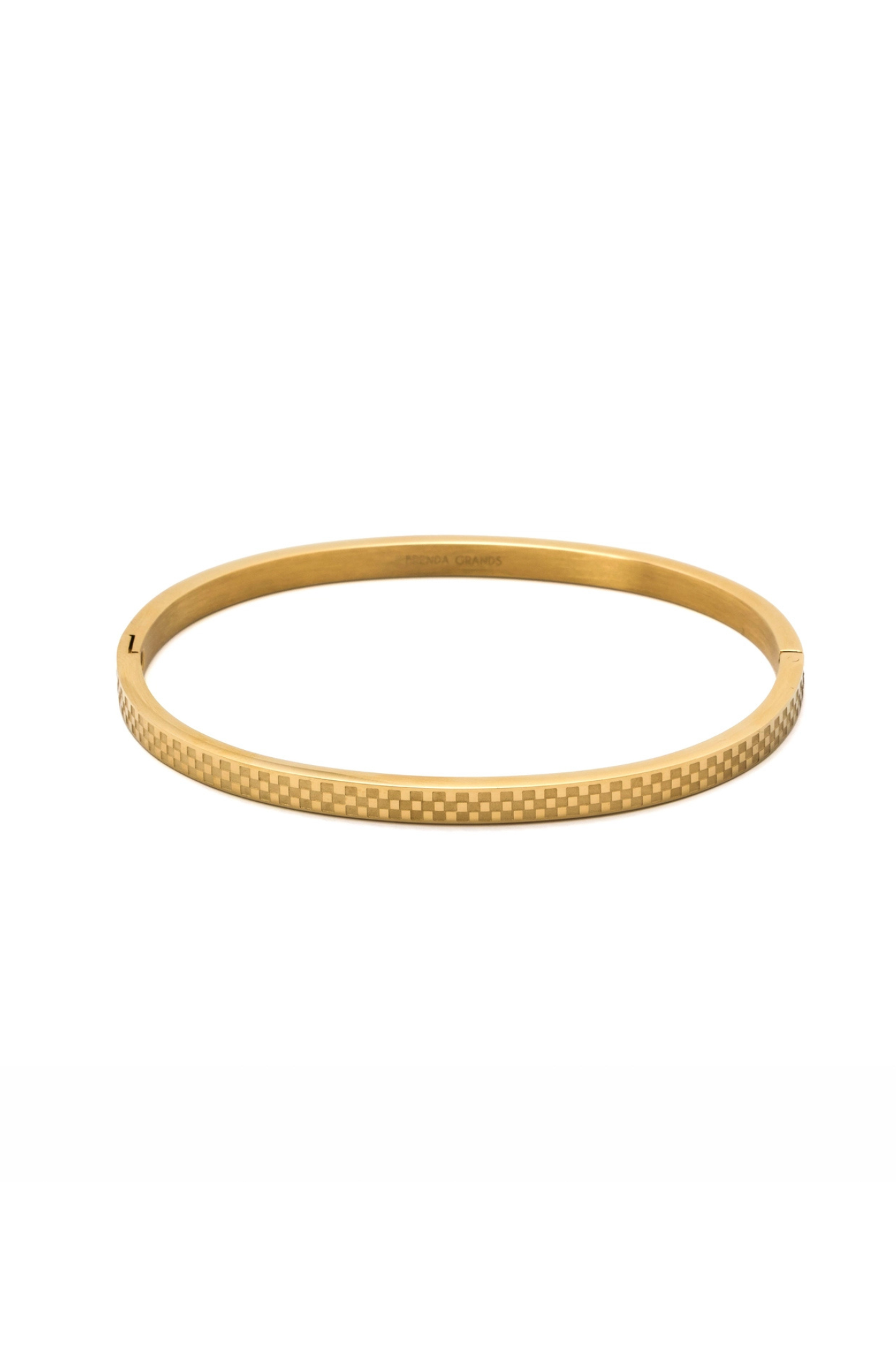 Chess Gold Bangle Bracelet