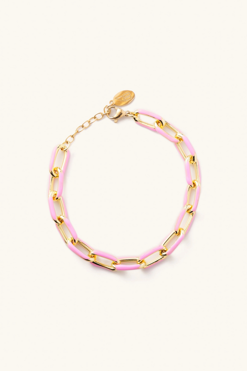 Penny Pink Chain Bracelet