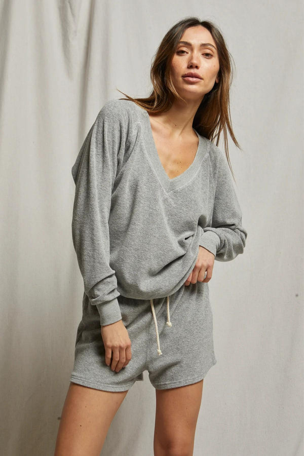 Sonny Heather Grey Loop Terry Pullover