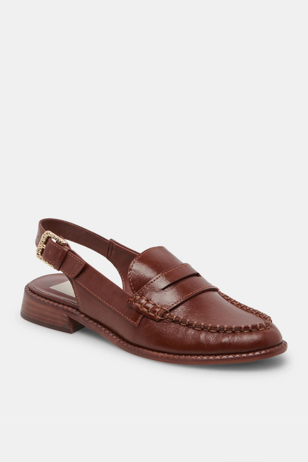 Hardi Brown Crinkle Patent Loafer
